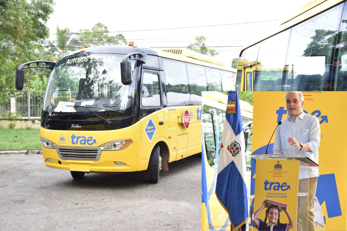 Ministro de Educación entrega autobuses en El Seibo